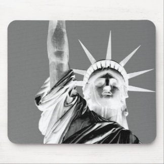 Tapis De Souris Statue noire et blanche de Liberty New York City
