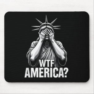 Tapis De Souris Statue Patriotique 4 juillet Liberté Avec Amérique