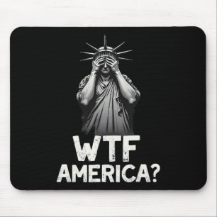 Tapis De Souris Statue Patriotique 4 juillet Liberté Avec Amérique