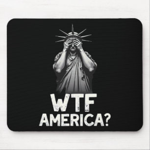 Tapis De Souris Statue Patriotique 4 juillet Liberté Avec Amérique
