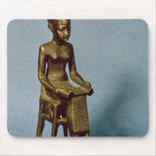 Tapis De Souris Statue posée d'Imhotep tenant un ouvert