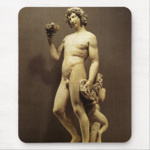 Tapis De Souris Statue vintage de la Renaissance Bacchus par Miche