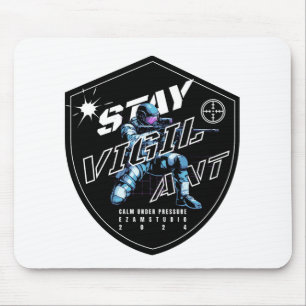 Tapis De Souris "Stay Vigilant - Bold Motivational Design"