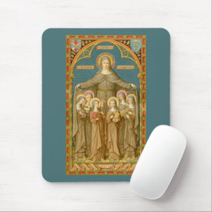 Tapis De Souris Ste Claire d'Assise & religieuses (SAU 027)