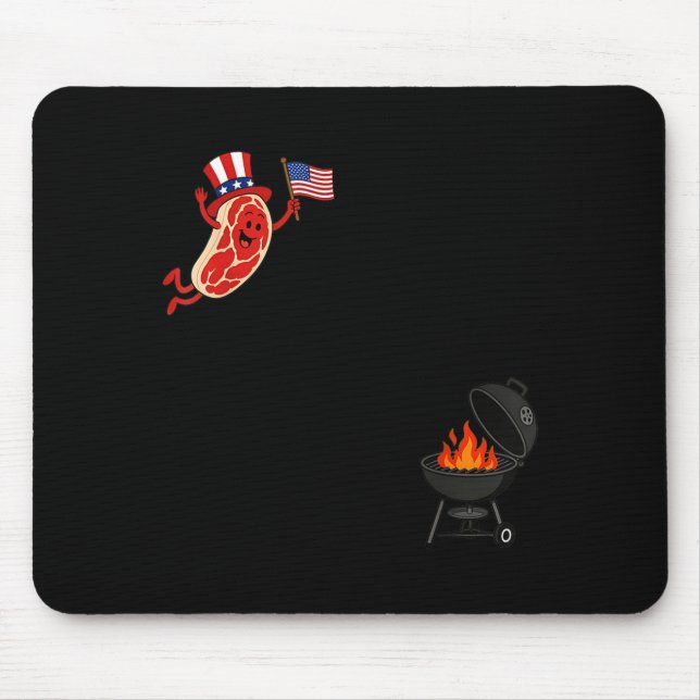 Tapis De Souris Steak Dom Plongeant Oncle Sam Steak Volant Drôle (Devant)
