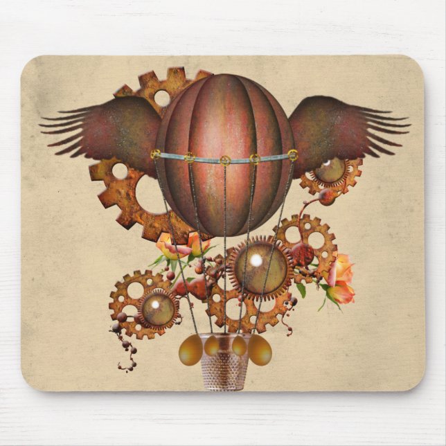 Tapis De Souris Steampunk Copper Winged Balloon (Devant)