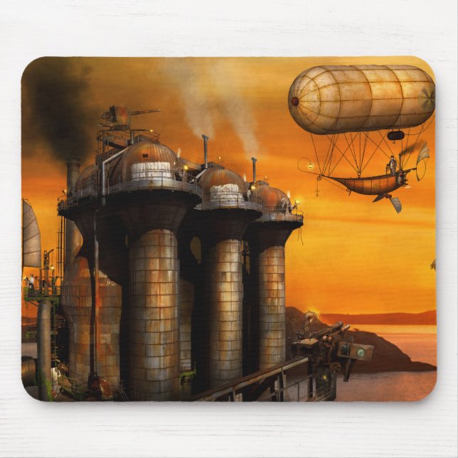 Tapis De Souris Steampunk - Dystopie - L'avant-poste (Devant)