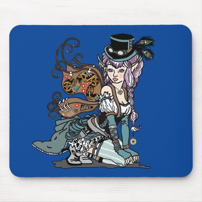 Tapis De Souris Steampunk Fairy Girl Mousepad (Devant)