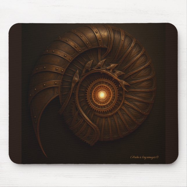 Tapis de souris steampunk – La Spirale de l’Aube (Devant)