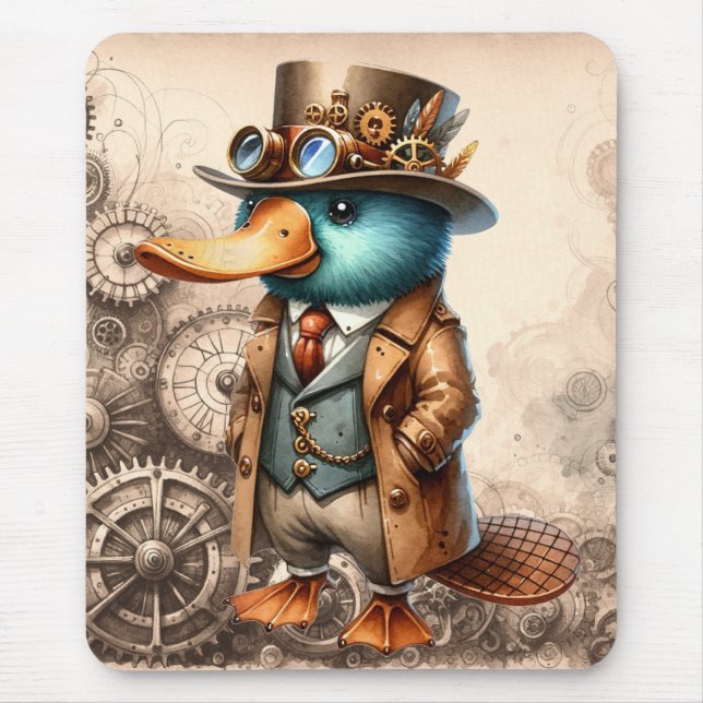 Tapis De Souris Steampunk Platypus Mousepad (Devant)
