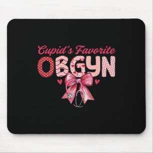 Tapis De Souris Stéthoscope de coquette d'Ob-gyn favori de Cupidon