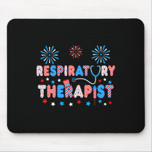 Tapis De Souris Stéthoscope du 4 juillet thérapeute respiratoire A