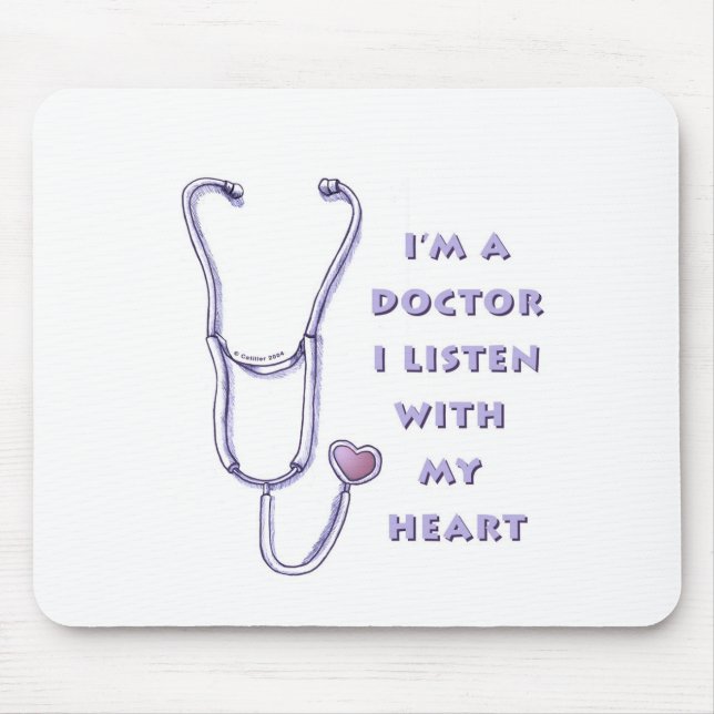 Tapis De Souris Stéthoscope Médecin du cœur (Devant)