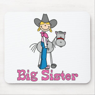 Tapis De Souris Stick Cowgirl Big Sister