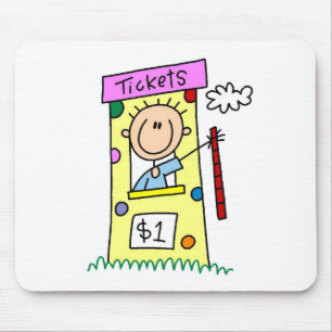 Tapis de souris Stick Figure pour billets pour la