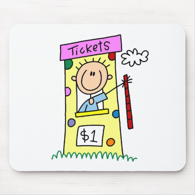 Tapis de souris Stick Figure pour billets pour la  (Devant)