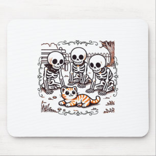 Tapis De Souris Sticker de collecte de squelette vintage