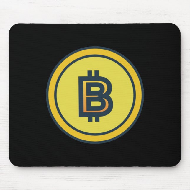 Tapis De Souris Sticker design en cristal Bitcoin (Devant)