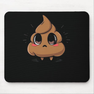 Tapis De Souris Sticker Emoji Chibi Poop