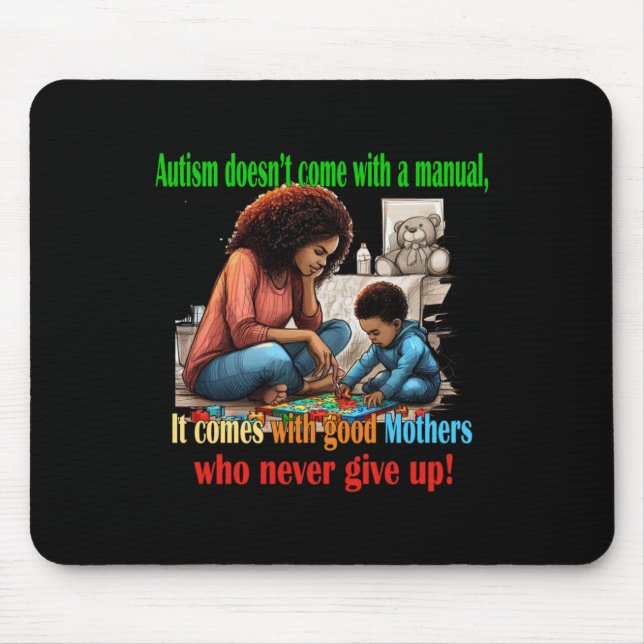 Tapis De Souris Sticker maman Autism (Devant)