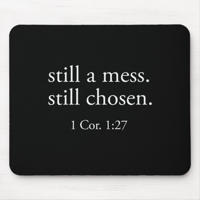 Tapis De Souris Still Chosen Minimalist Bible Verse Faith Christia (Devant)