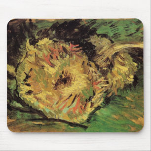 Tapis De Souris Still Life Two Cut Sunflowers par Vincent van Gogh