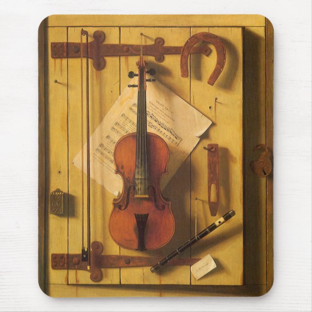 Tapis De Souris Still Life Violin and Music by William Harnett (Devant)
