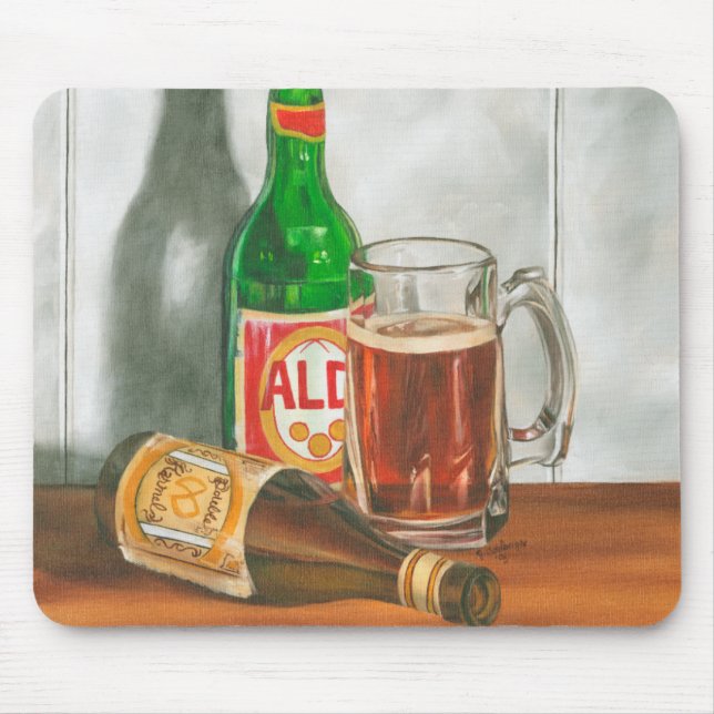 Tapis De Souris Still Life with Beer par Jennifer Goldberger (Devant)