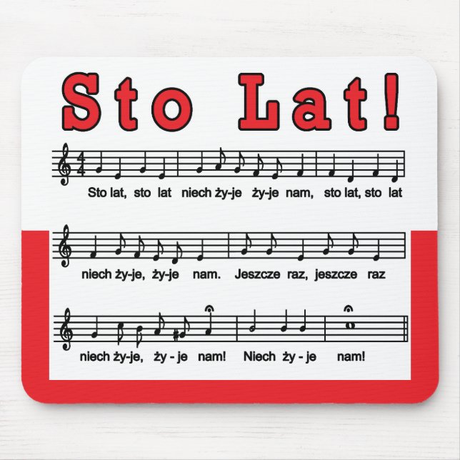 Tapis De Souris Sto Lat ! Chanson (Devant)