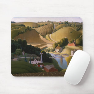 Tapis De Souris Stone City, 1930 par Grant Wood