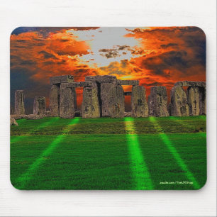Tapis De Souris Stonehenge Standing Stones au coucher du soleil