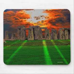 Tapis De Souris Stonehenge Standing Stones au coucher du soleil