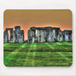 Tapis De Souris Stonehenge Standing Stones près du coucher du sole
