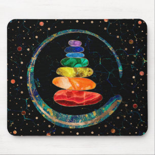 Tapis De Souris Stones Zen Chakras et cercle Enso