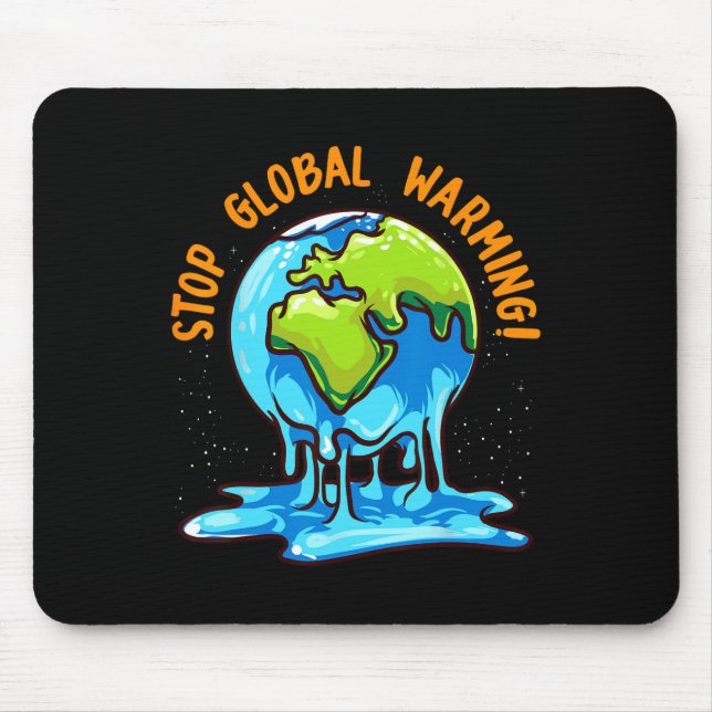 Tapis De Souris Stop Global Warming Climate Change Jour des terres (Devant)