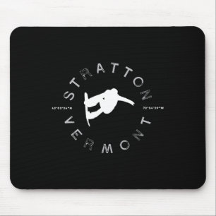 Tapis De Souris Stratton Vermont Vintage Graphisme Snowboard T Sh