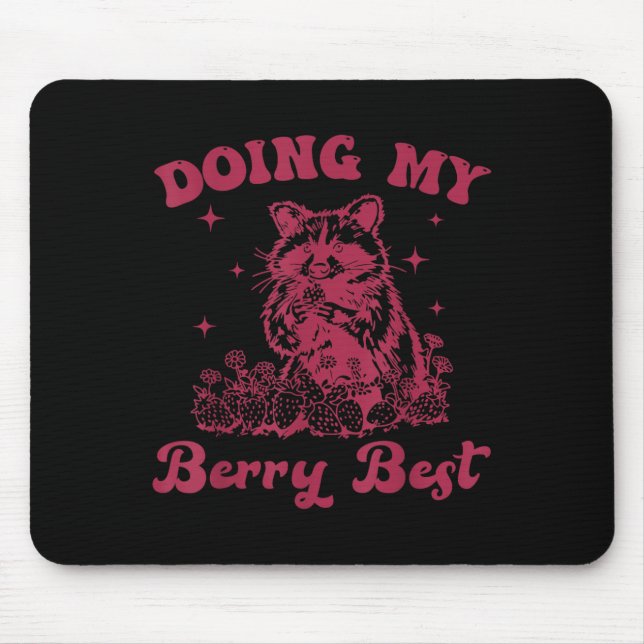 Tapis De Souris Strawberry Motivation Cute Berry Lover  (Devant)
