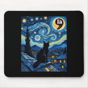 Tapis De Souris Stress Night Black Cat Comma La Kamala Harris 1