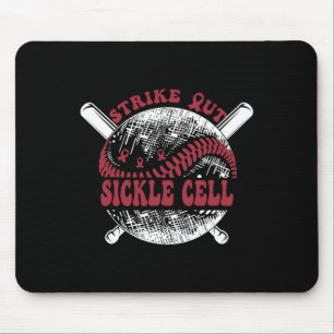 Tapis De Souris Strike Out Sickle Cell Baseball Lover Sickle Cell