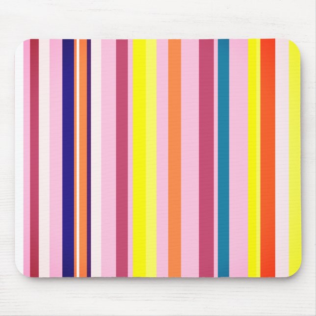 Tapis De Souris Stripes colorées Mousepad (Devant)