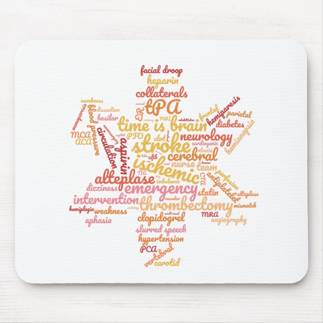 Tapis De Souris Stroke Ischémique TIA Neuro Infirmière Docteur (Devant)
