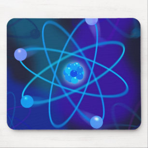 Tapis De Souris Structure Atomique Bleue Science