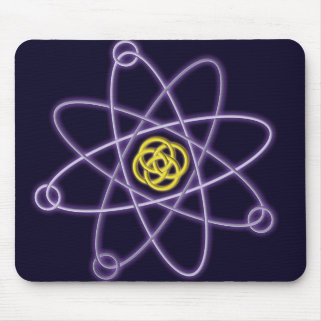 Tapis De Souris Structure atomique de l'or et de l'argent Science (Devant)