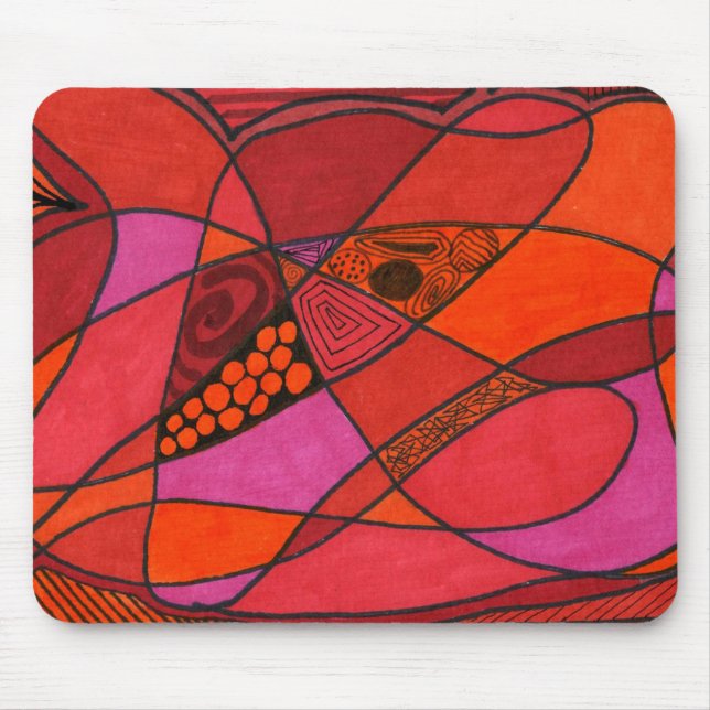 Tapis De Souris "Study in Reds" Résumé Design Mousepad (Devant)