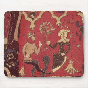 Tapis De Souris Stumpwork dépeignant Tristan et Isolde