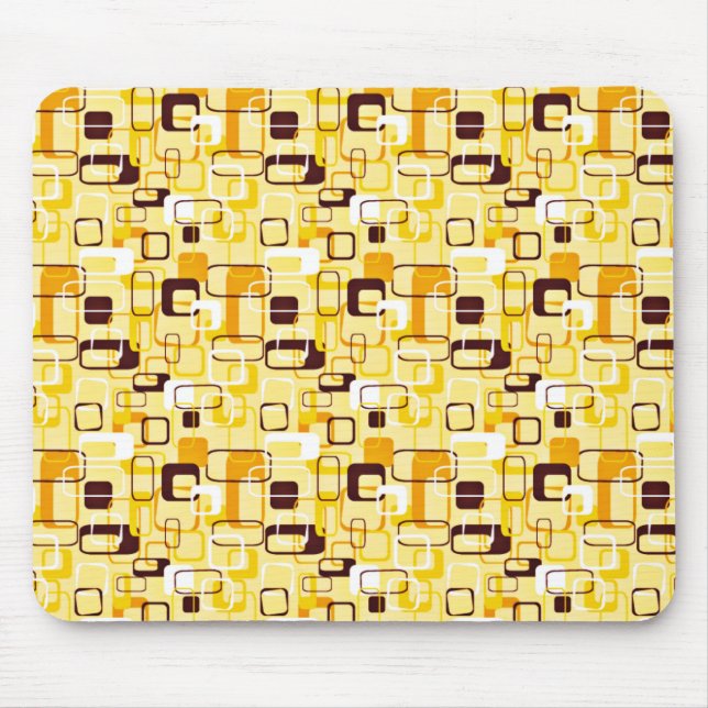 Tapis De Souris Style abstrait jaune et noir moderne (Devant)