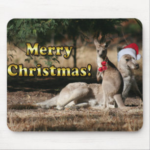 Tapis De Souris Style australien Kangaroos de Noël