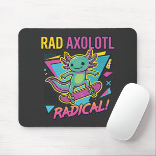 Tapis De Souris Style Axolotl Vintage 90 néon Skateboard Rad