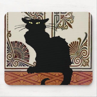 Tapis De Souris Style Chat Gothique Noir Design, Conversation Noir