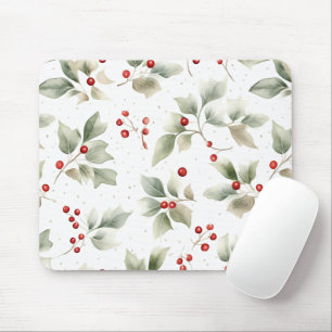 Tapis De Souris Style d'aquarelle Holly et Berries